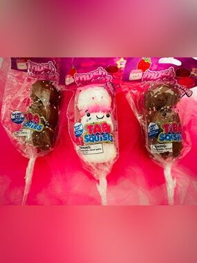 Mushmeez Squishies Lollipop Trio - White & Chocolate